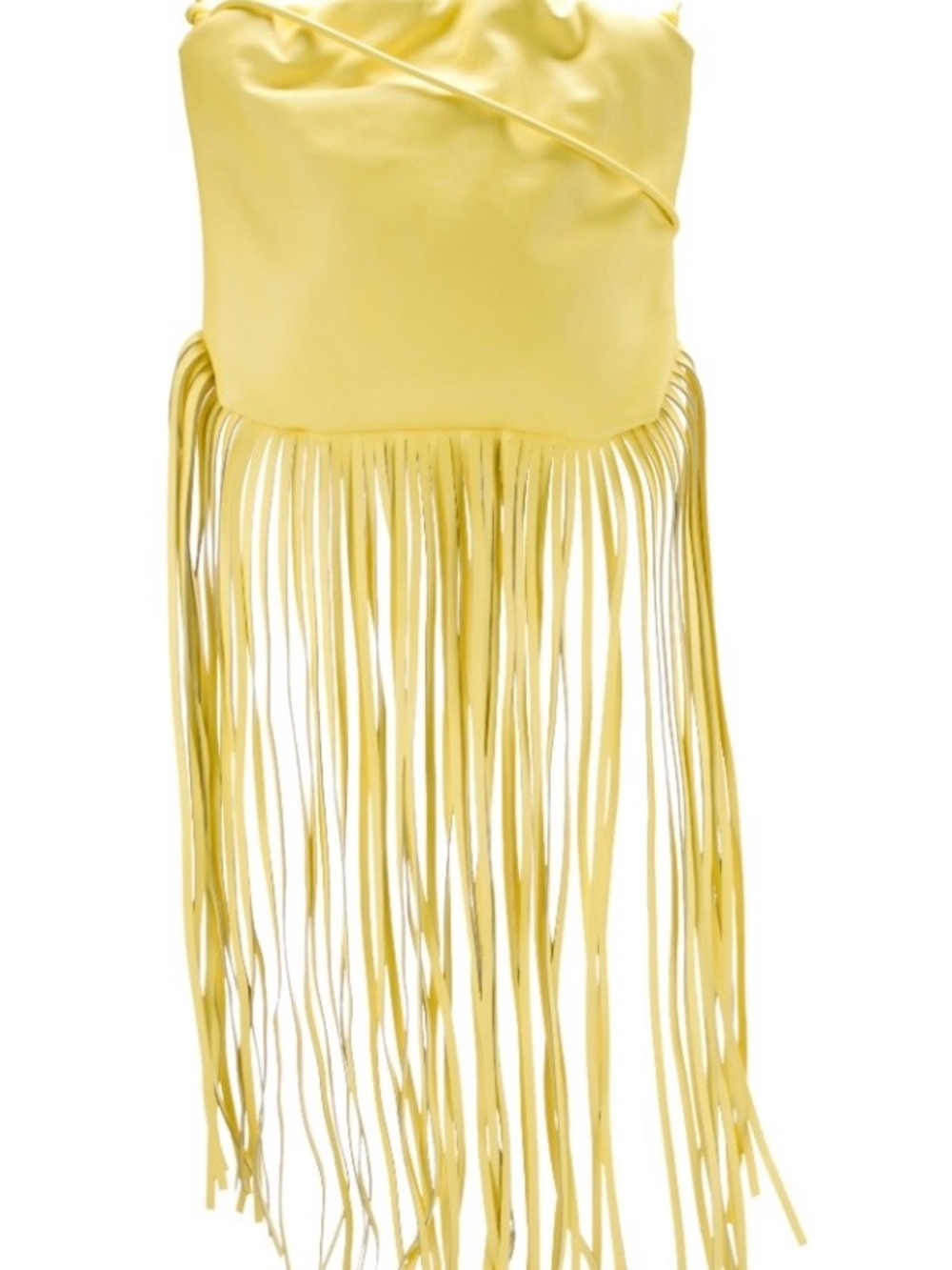 Bottega Veneta Lemon Yellow Fringe Shoulder Bag